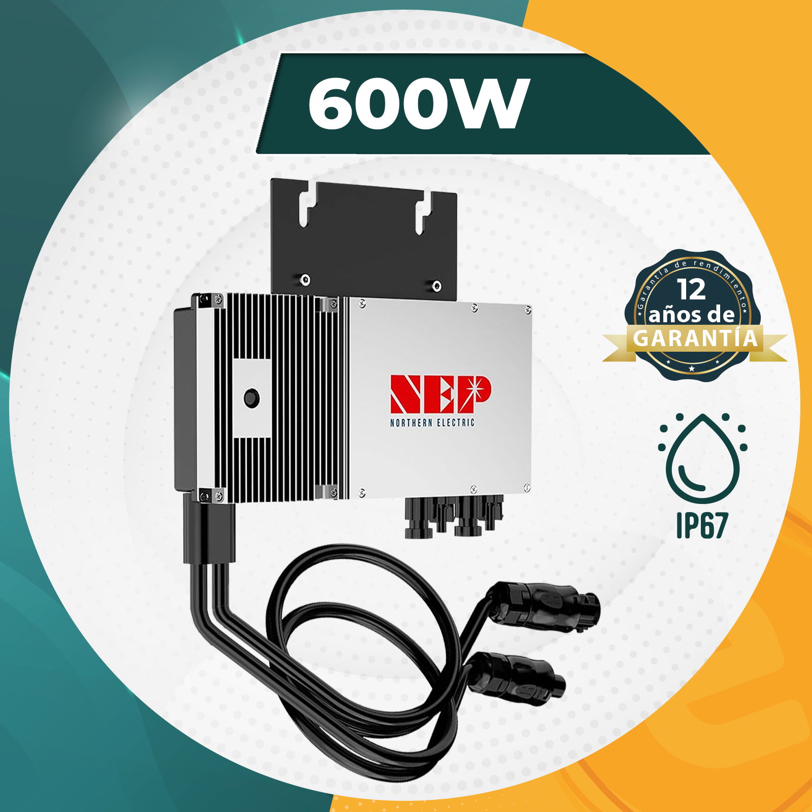 NEP 600 Watt Inversor fotovoltaico sistema Solar Microinversor MPPT Kit solar para balcon